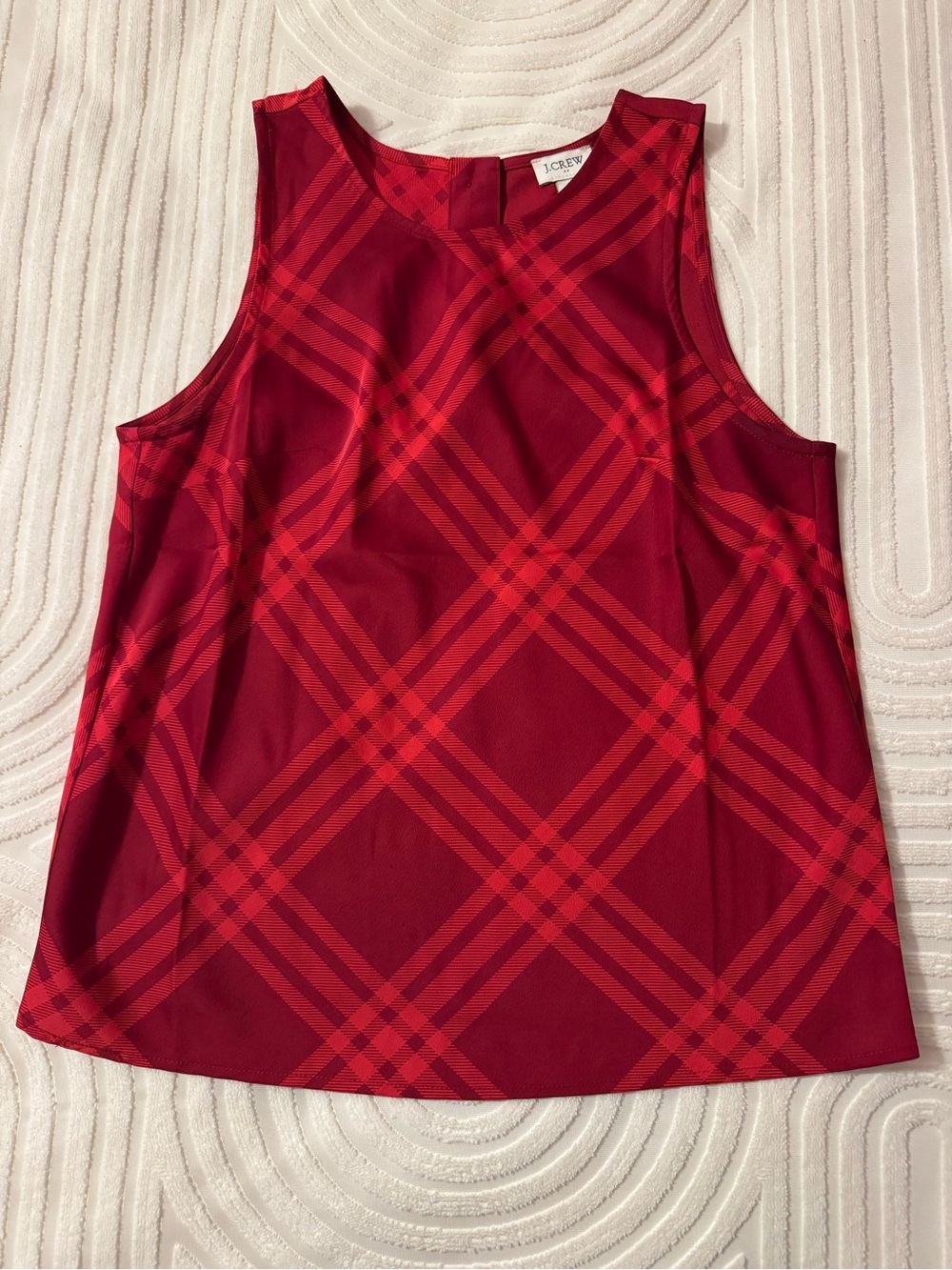 ❤️ J.Crew Red Plaid Sleeveless Tank Top ❤️